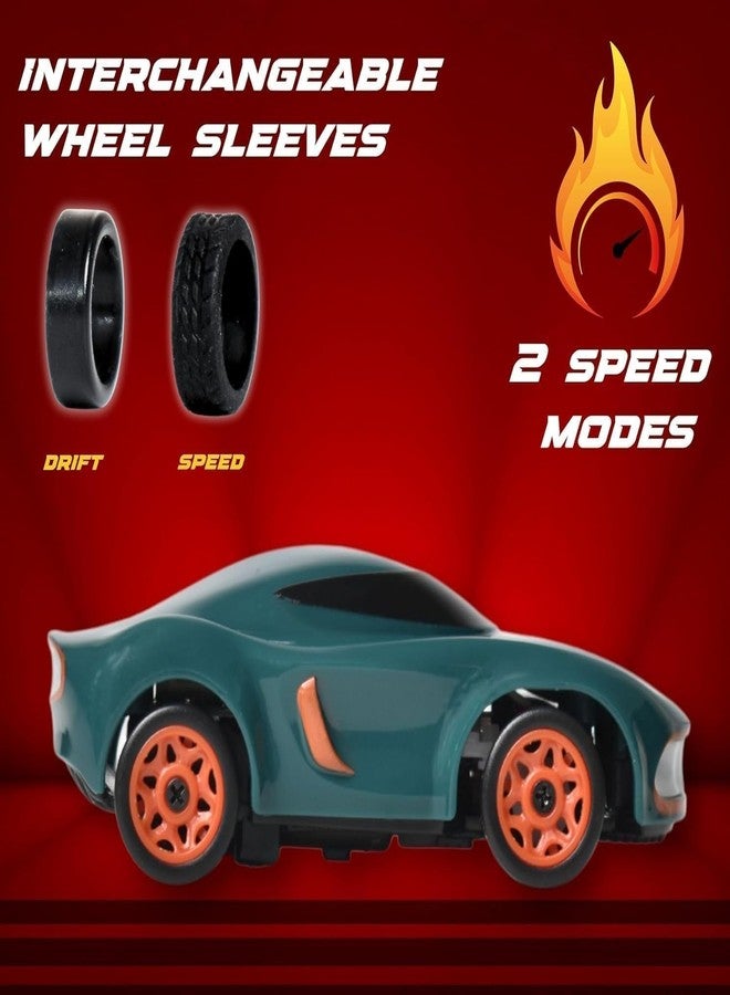 Daji Dash Remote Control Car | Mini 1:64 Scale 2.4GHz RC Drifting Car with Dual Speed & LED Light Modes | Interchangeable Wheel Sleeves | Fun Toy Car for Kids | Best Diwali Gift - Image 3